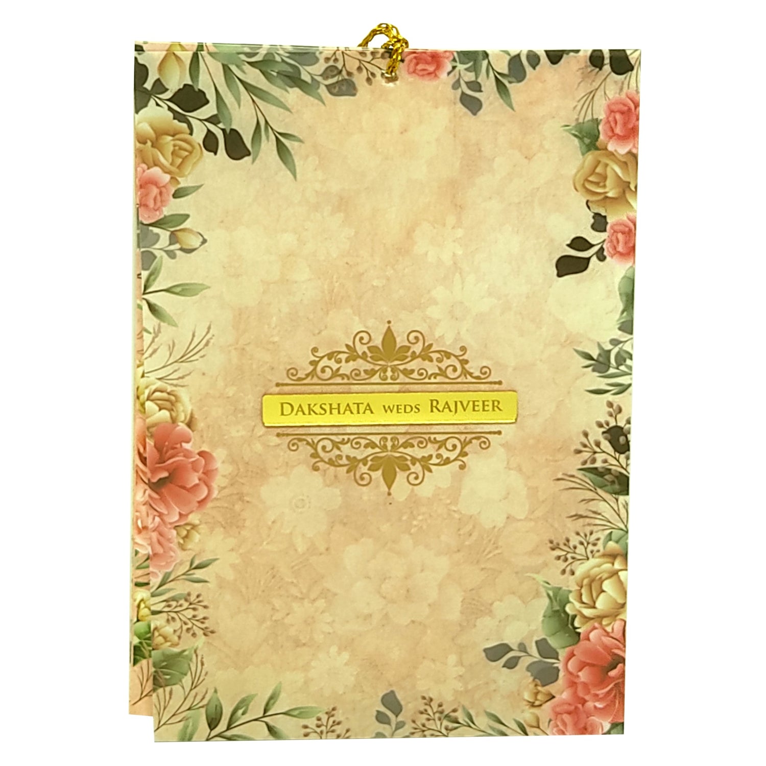 Pale Almond Brown Tracing Sheet Invitation-KVN05720