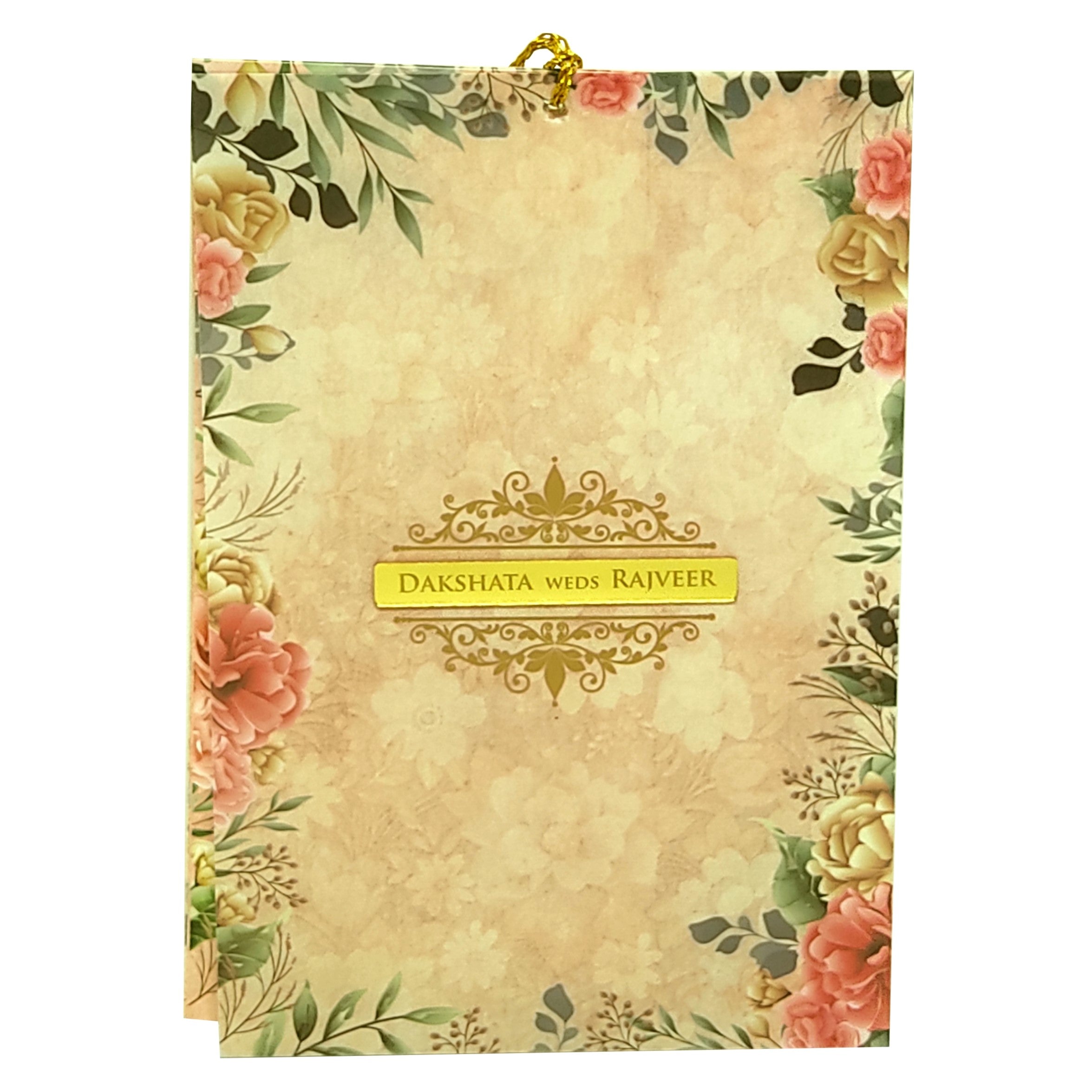 Pale Almond Brown Tracing Sheet Invitation-KVN05720