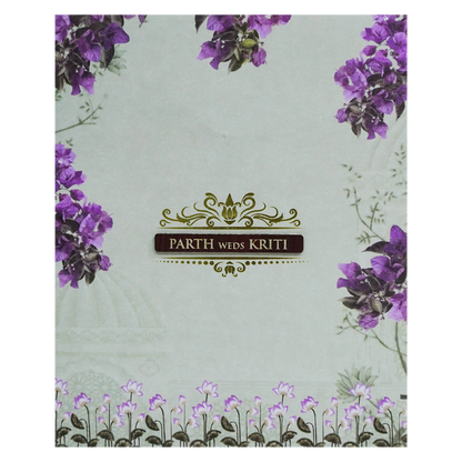Mint Green Floral Wedding Card-KVN07000