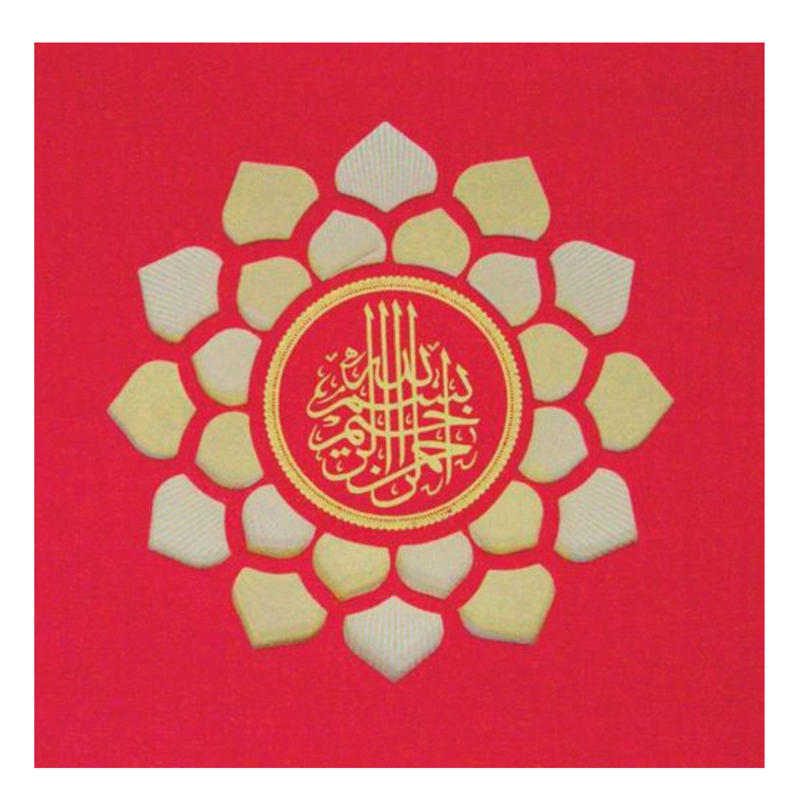 Red Floral Die Cut Invitation Card-KNK43364