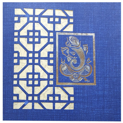 Blue Die Cut Invitation Card-KNK833BG