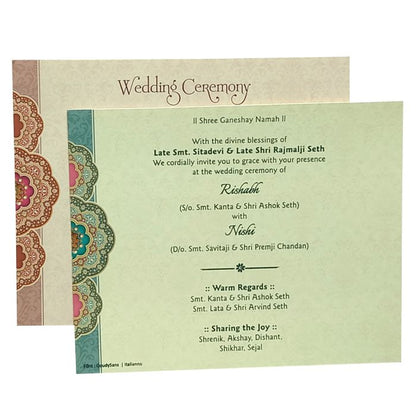 Blue White Door Invitation Card-King of Cards