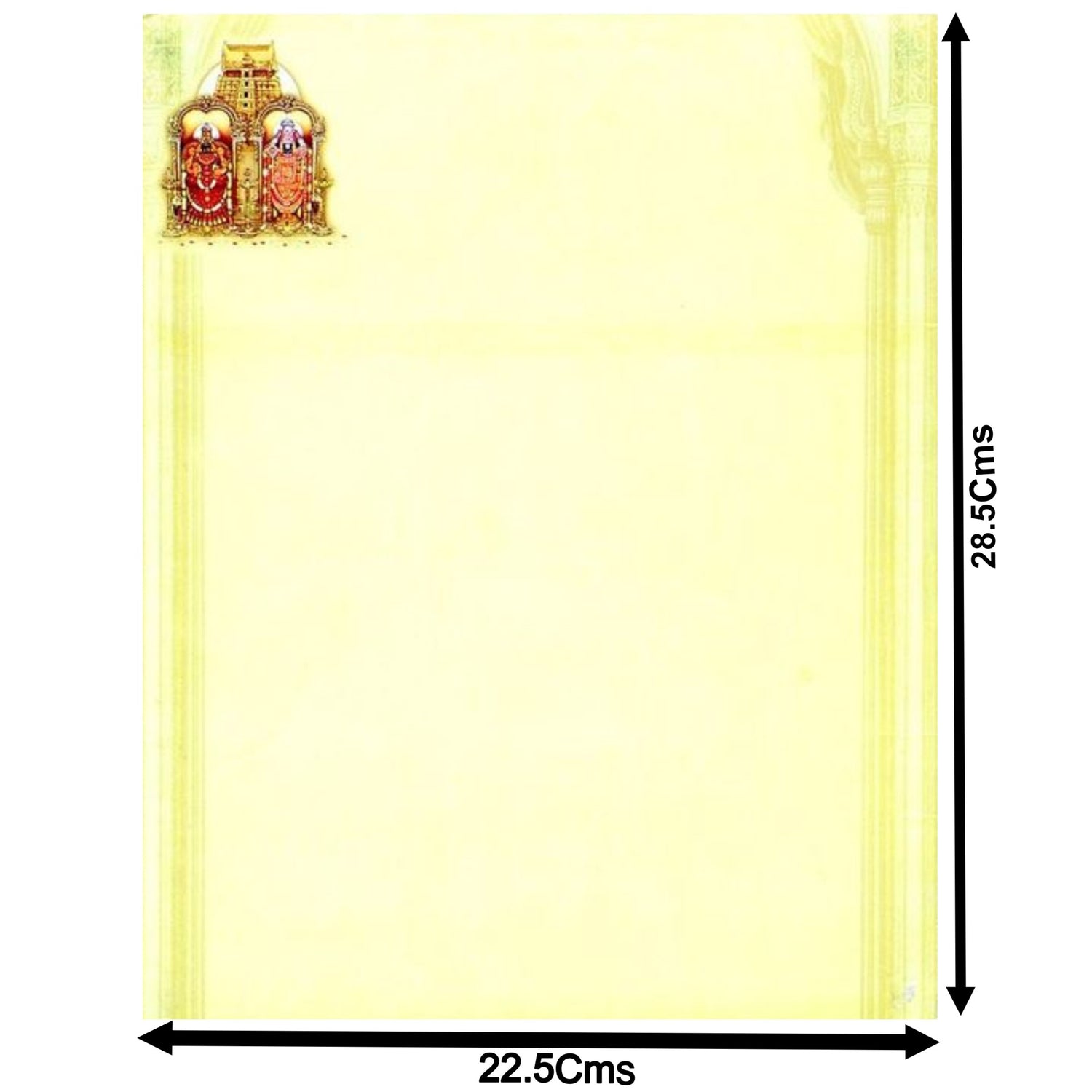 Yellow Balaji Ganesha Wedding Card-KNK3111