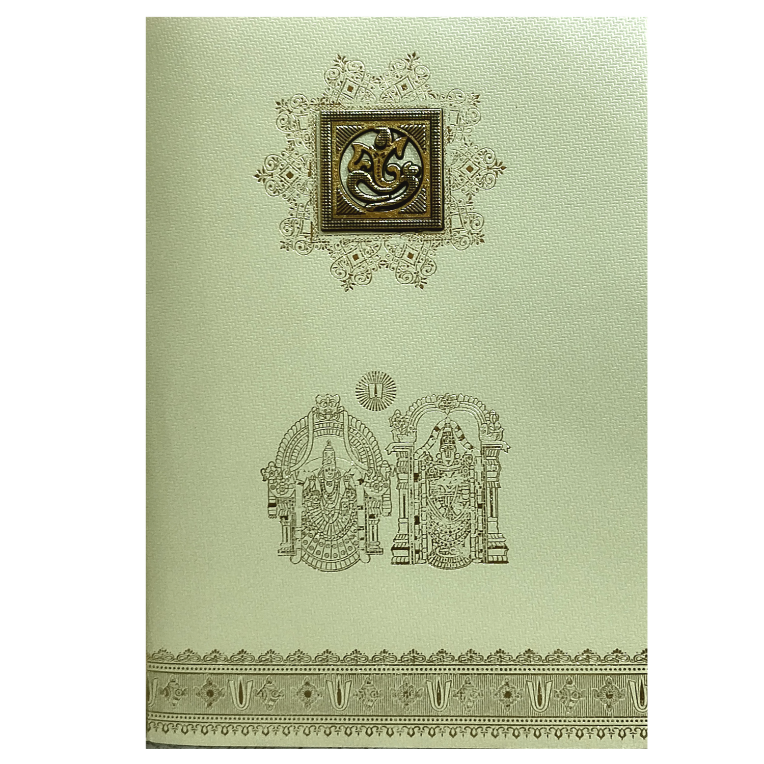 Green Floral Indian Wedding Card-KNKTGN022