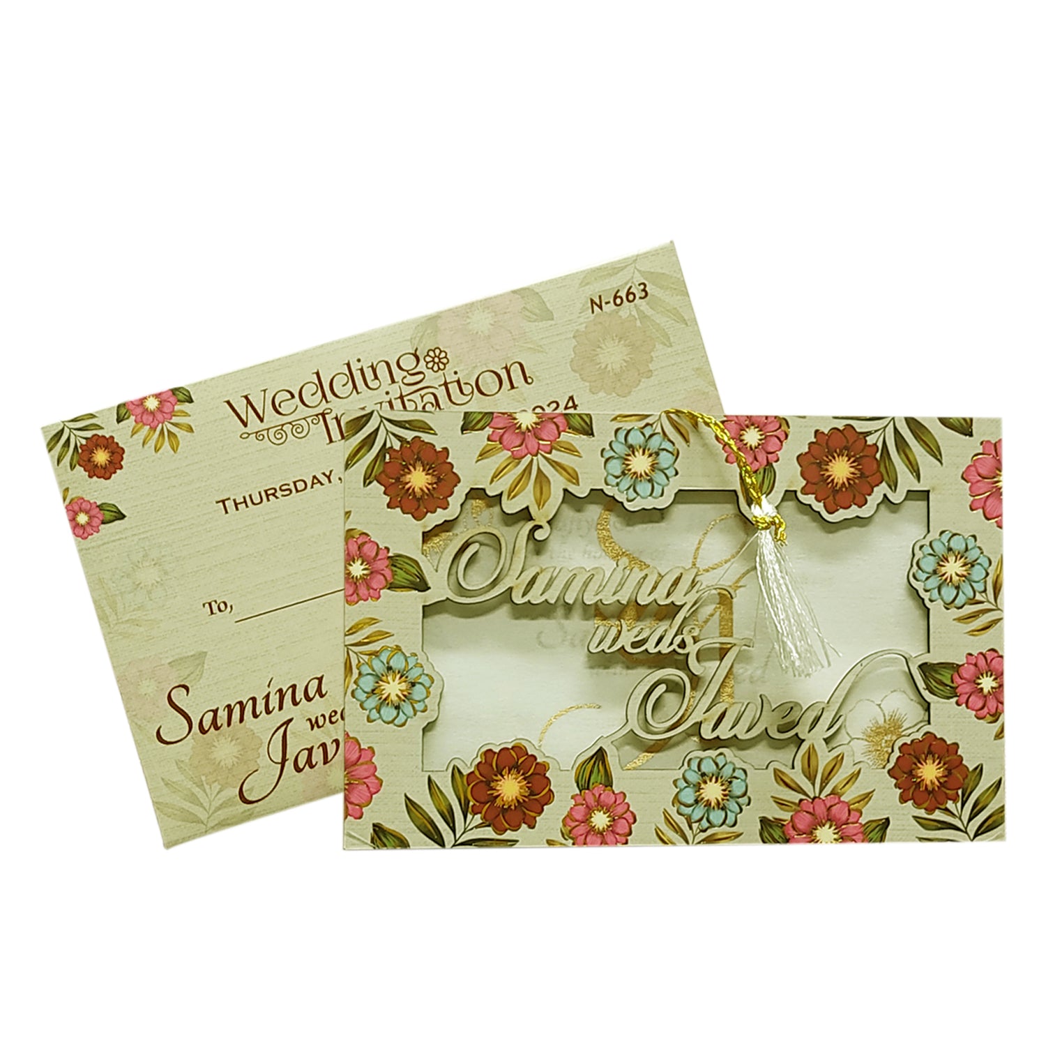 Light Grey MDF Invitation-KVN06630