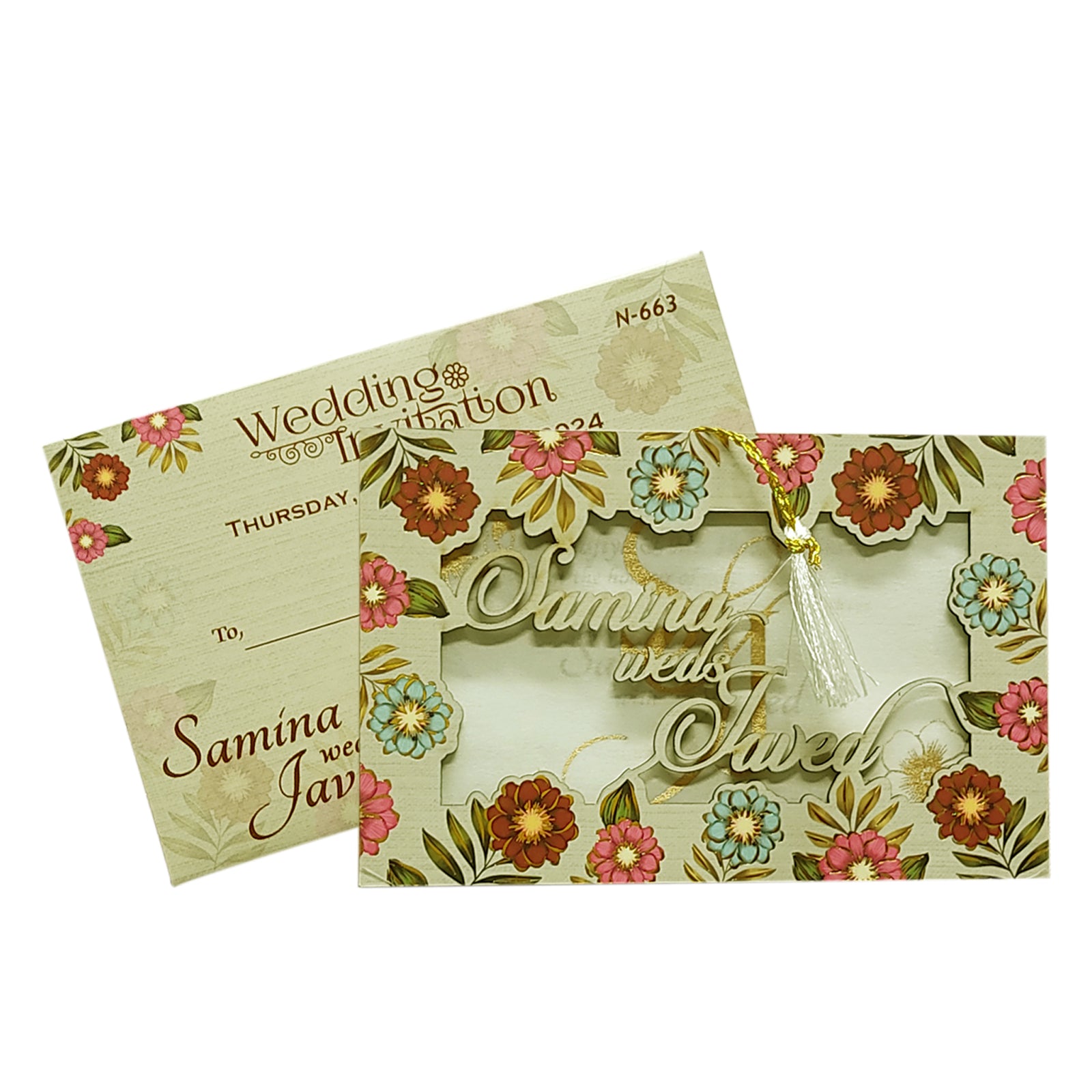 Light Grey MDF Invitation-KVN06630