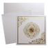 Ivory Golden Floral Wedding Card-King of Cards