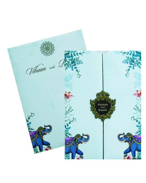 Light Green Door Invitation Card-King of Cards