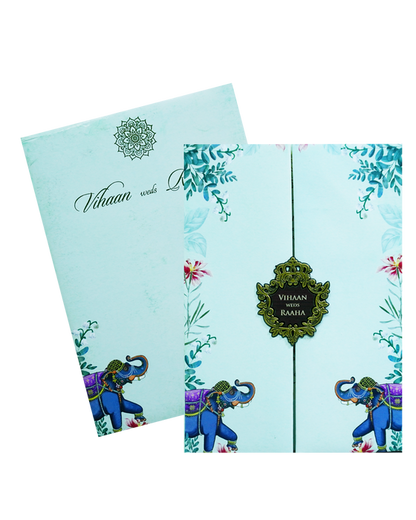Light Green Door Invitation Card-King of Cards