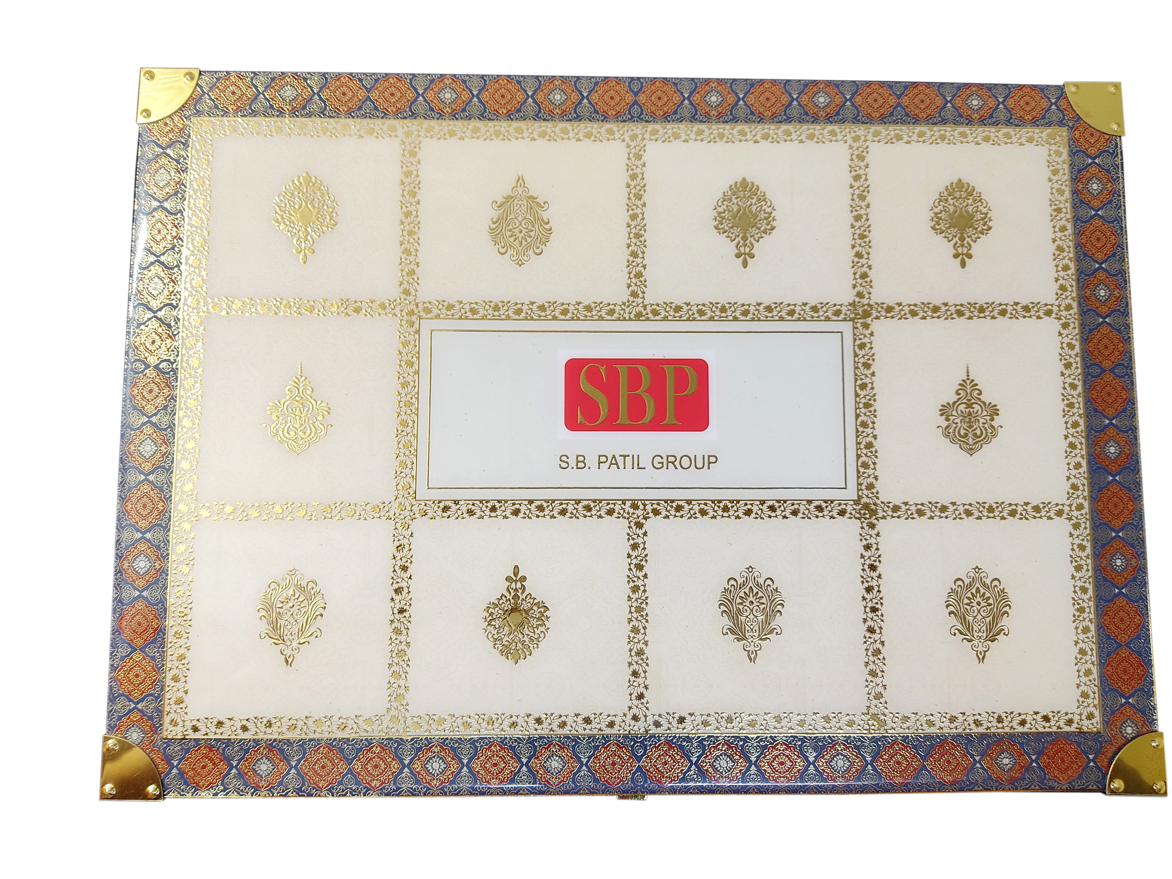 Cream Ultra Royal Premium Invitation Card With Sweet Boxes-KNKUP042