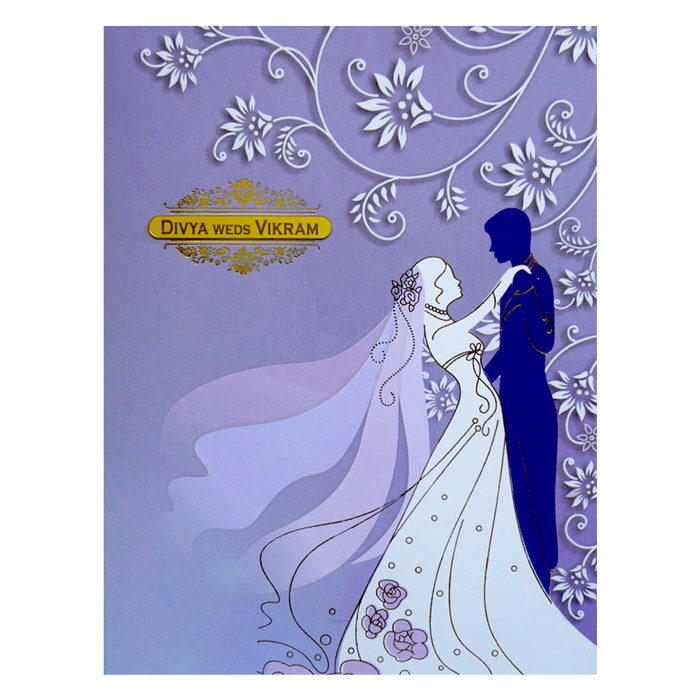 Purple Couple Classic Invitation Card-King of Cards