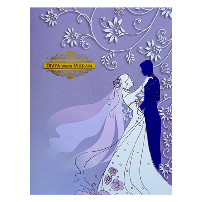 Purple Couple Classic Invitation Card-King of Cards