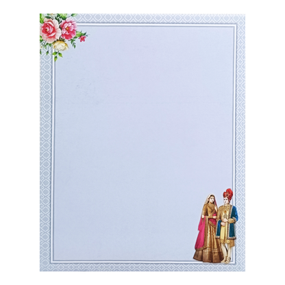 Light Gray Bride And Groom Invitation Card-KNKJ1137