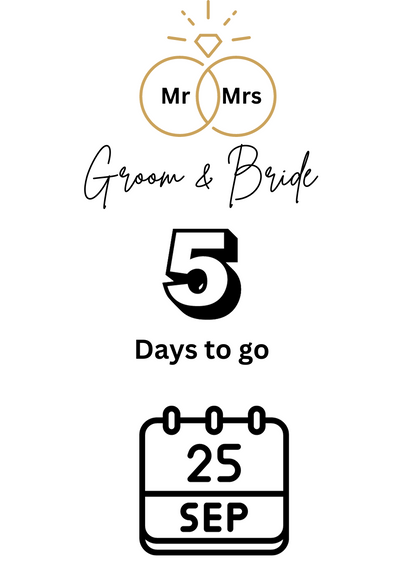 Golden Photo Countdown Invitation-AACDI010