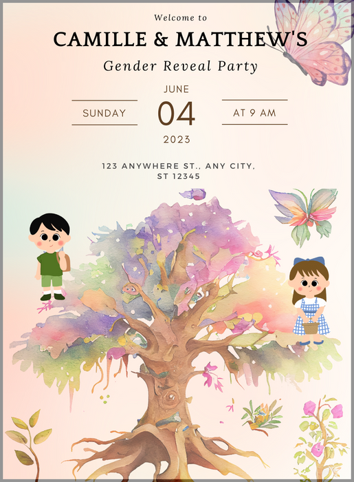 Pink Tree Gender Reveal-King of Cards