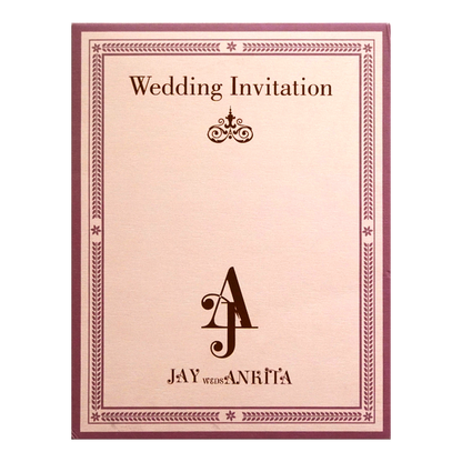 Light Mauve Pink Wedding Card-King of Cards