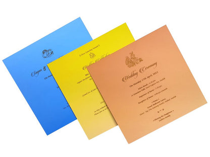 Beige Royal Padded Wedding Card-King of Cards