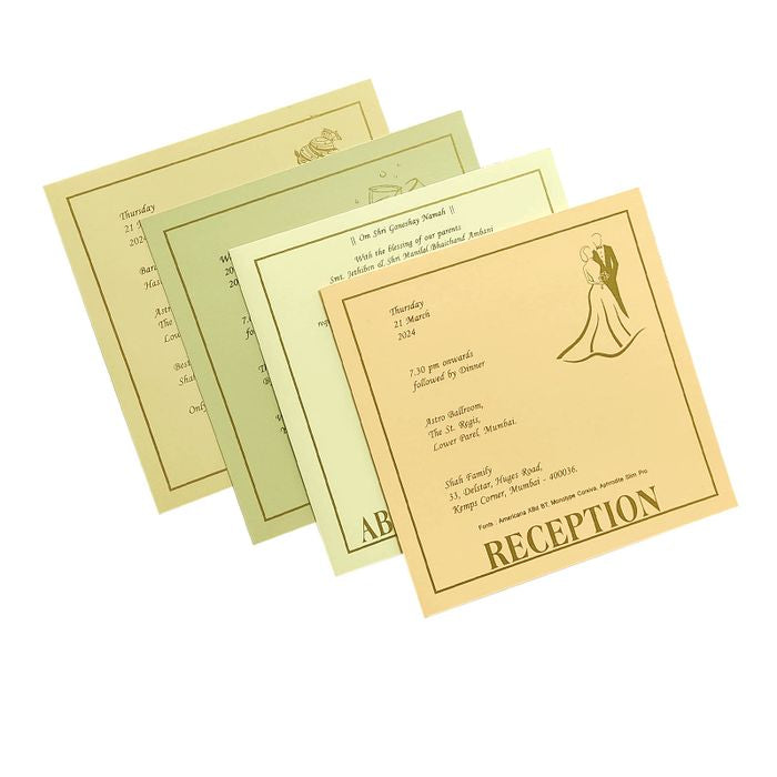 Green Nameplate Padded Invitation Card-King of Cards