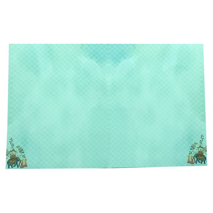 Blue Traditional Elephant Wedding Card-King of Cards