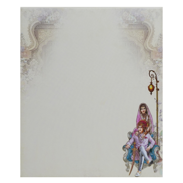 Cream Bride Groom Padded Marriage Card-King of Cards