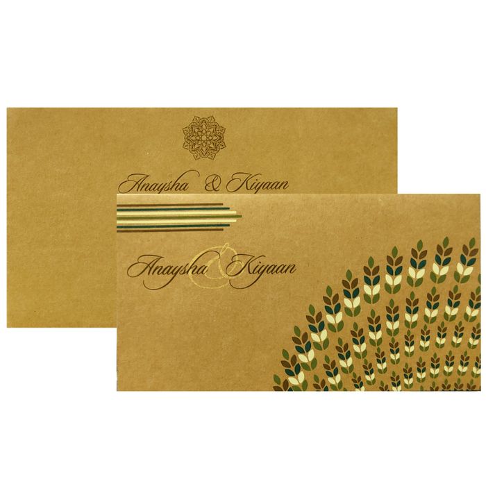 Brown Floral Invitation card-King of Cards