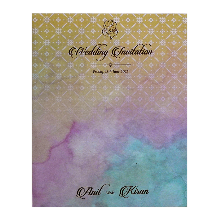 Very Light Orange Wedding Card-King of Cards