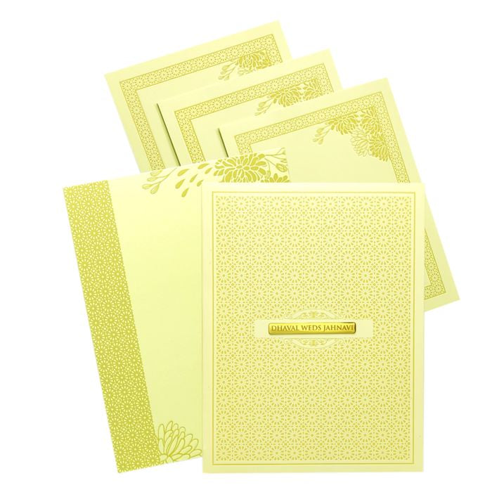 Yellow Pattern Designs Wedding Card-King of Cards
