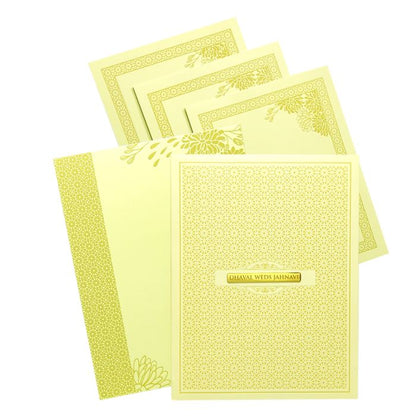 Yellow Pattern Designs Wedding Card-King of Cards