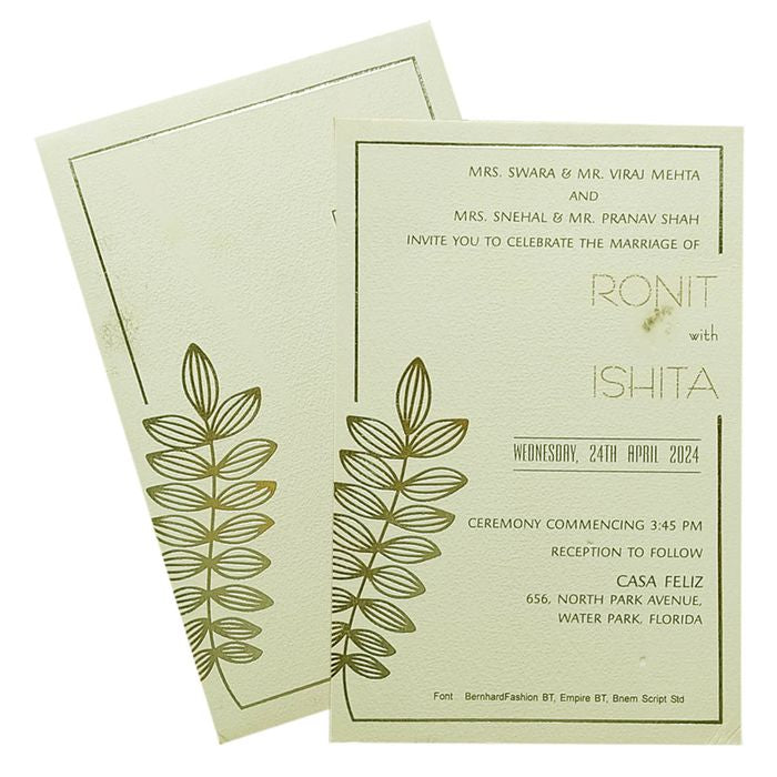 Single Invitation Grey Design Single Sheet Invitation Card – King of Cards
