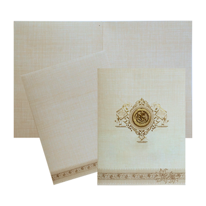 Grey Jumbo Metallic Elephant Design With Gold Foiling-KNK5021G-King of Cards