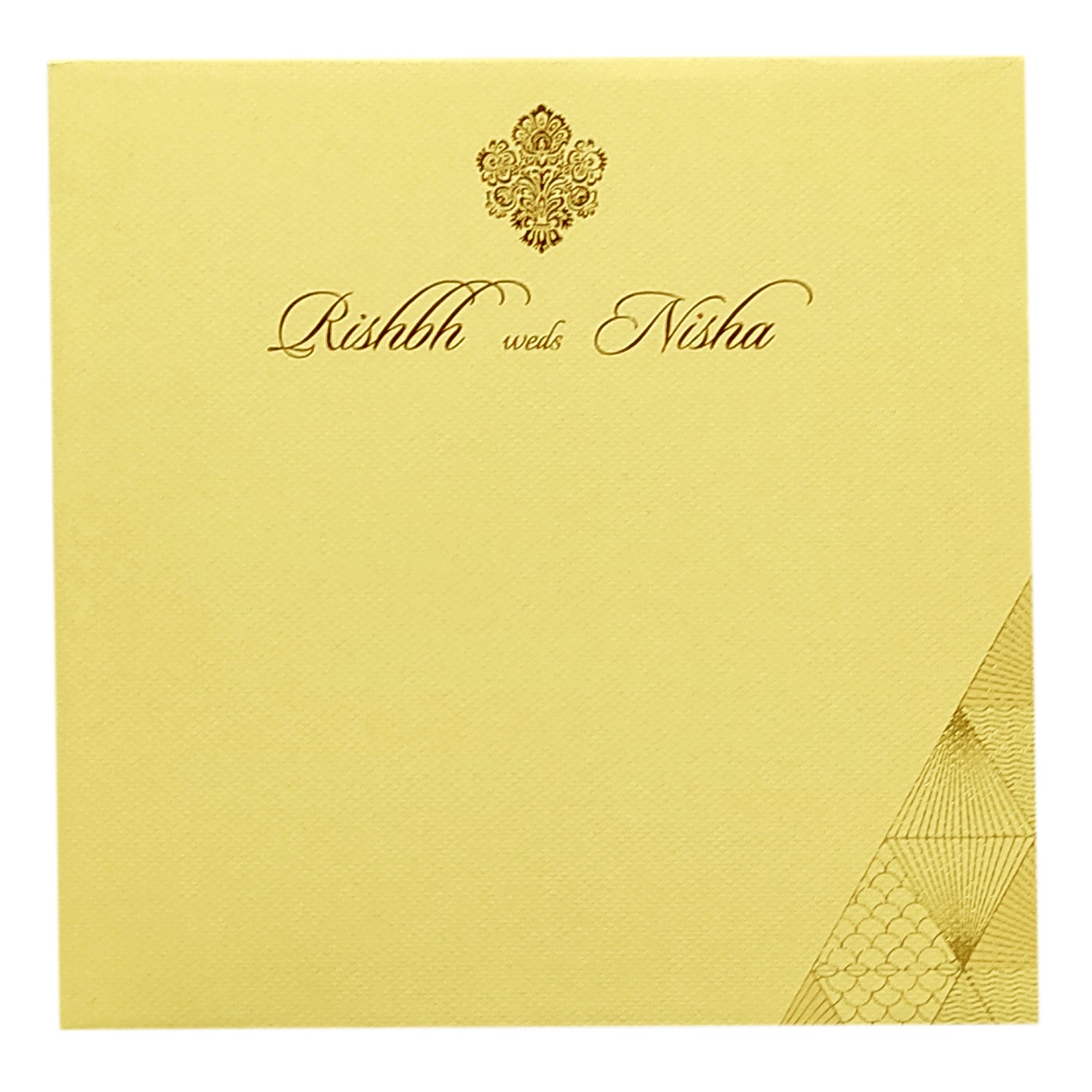 Cream Geometric Design Invitation Card-KRC29492