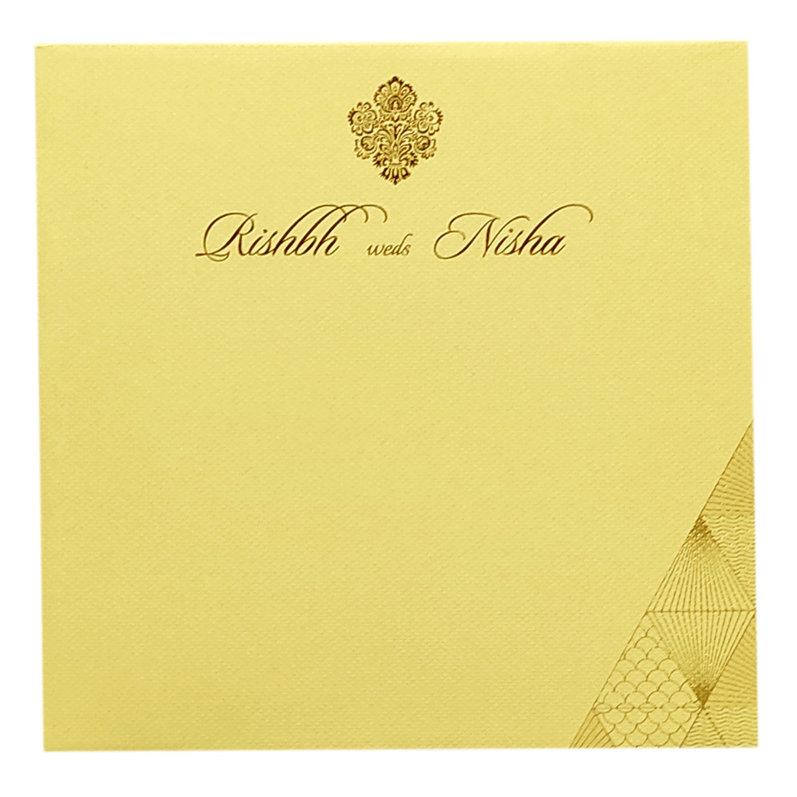 Cream Geometric Design Invitation Card-KRC29492