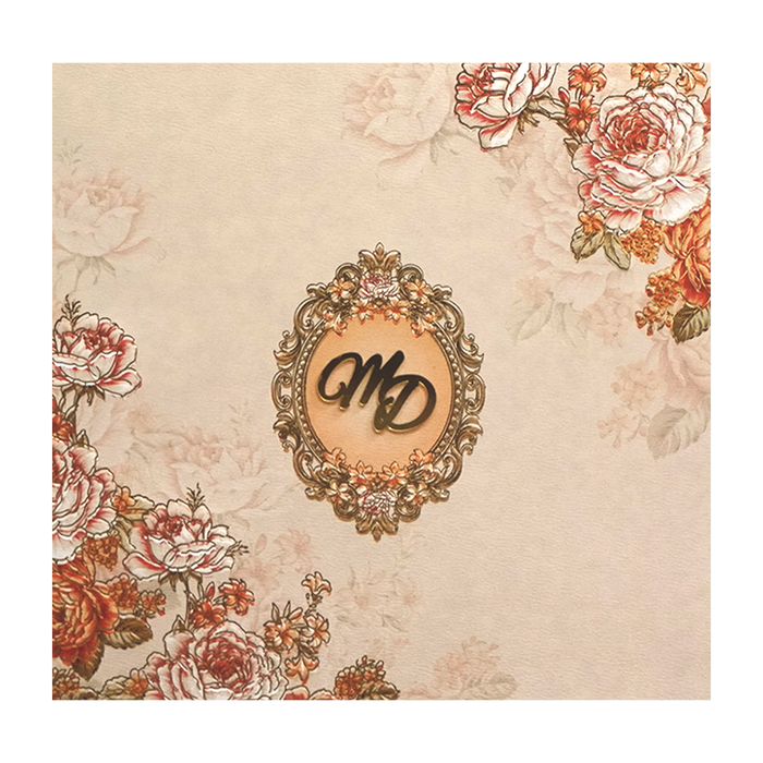 Very Light Pink Floral Wedding Card-King of Cards