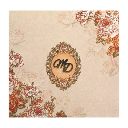 Very Light Pink Floral Wedding Card-King of Cards