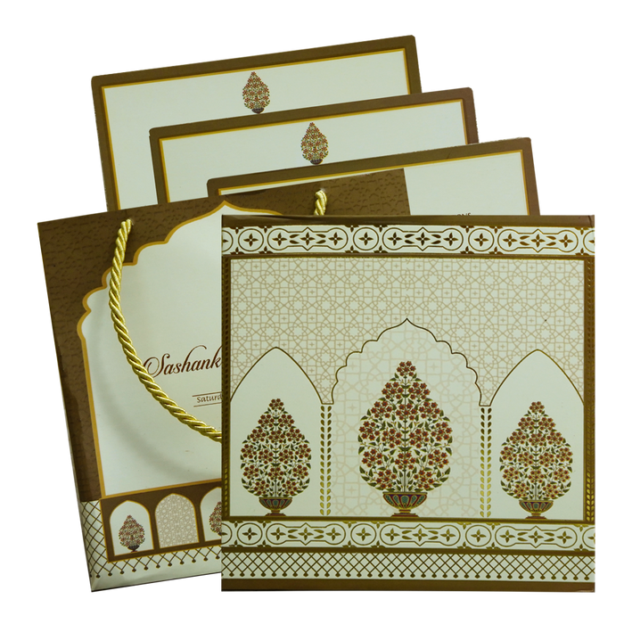Brown Traditional Box Wedding Invitation-King of Cards
