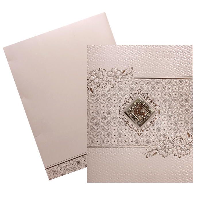 Peach Texture Sheet Invitation Card-King of Cards