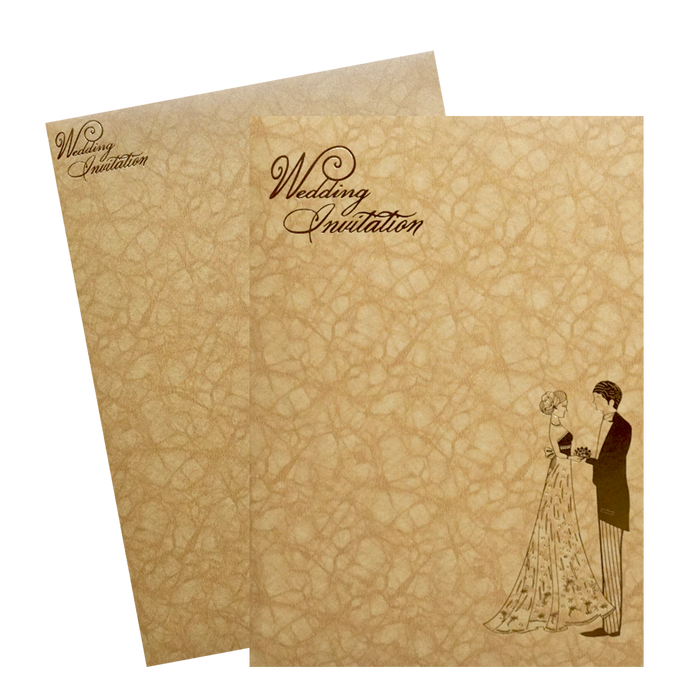 Shiny Golden Wedding Card-King of Cards