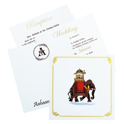 White Elephant Theme Invitation-King of Cards