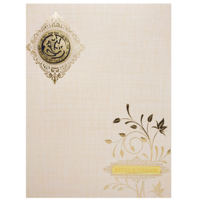 Sandal Jumbo Metallic Floral Theme In Gold Foiling-KNK5026S-King of Cards