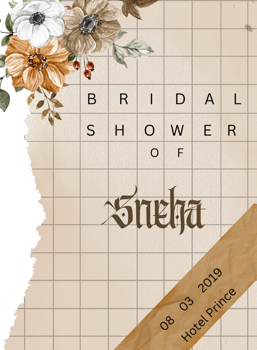 Brown Floral Bridal Shower-AABDS014