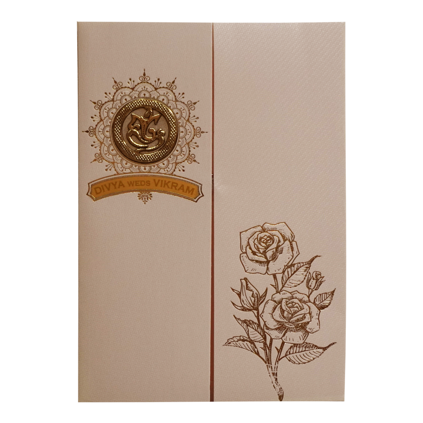 Light Apricot Orange Invitation Card-KNKTP038