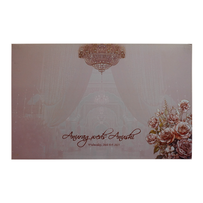 Cream Premium Padded Wedding Invitation-King of Cards