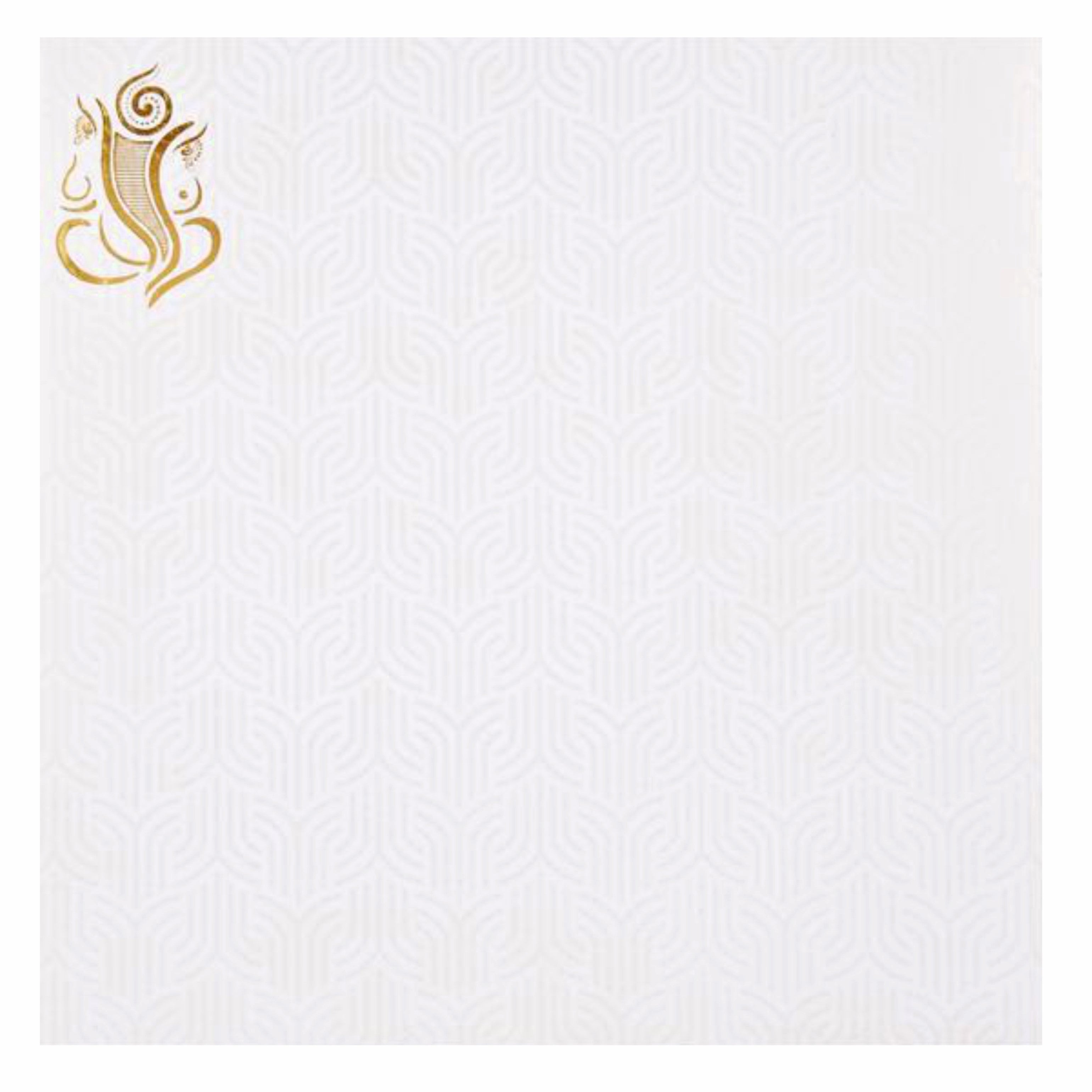 Dazzling Cut Design With Ganesha Theme Wedding Card - KNK30521