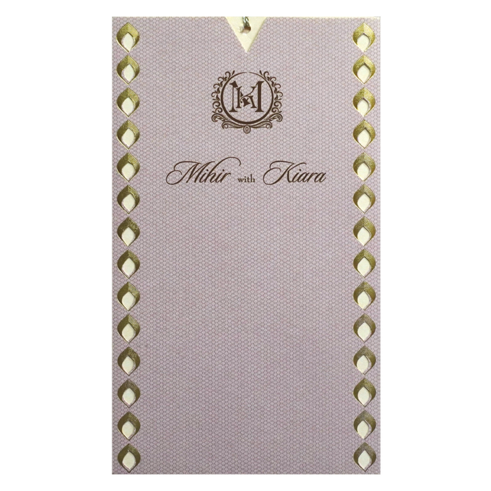 Beige Pale Pink Wedding Card-King of Cards