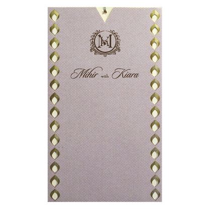 Beige Pale Pink Wedding Card-King of Cards