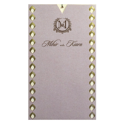 Beige Pale Pink Wedding Card-KRCS7042