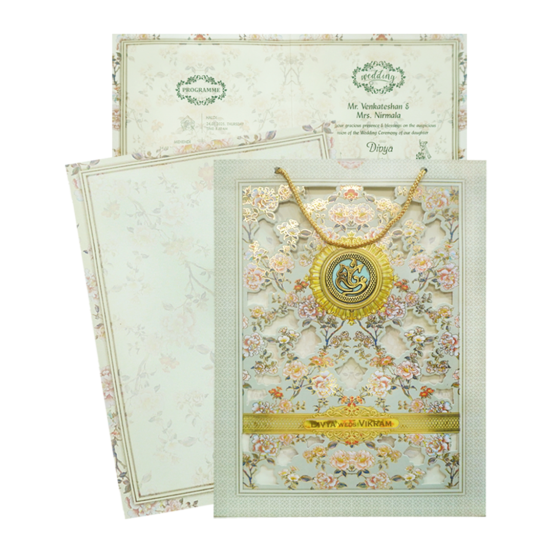 Make your event special with our exclusive Floral Green Wedding Card. Shop now! ?WhatsApp Support ?Express Delivery.