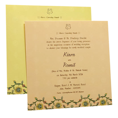 Light Olive Green Invitation-King of Cards