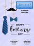 Azure Ties Fathers day Invitation-King of Cards