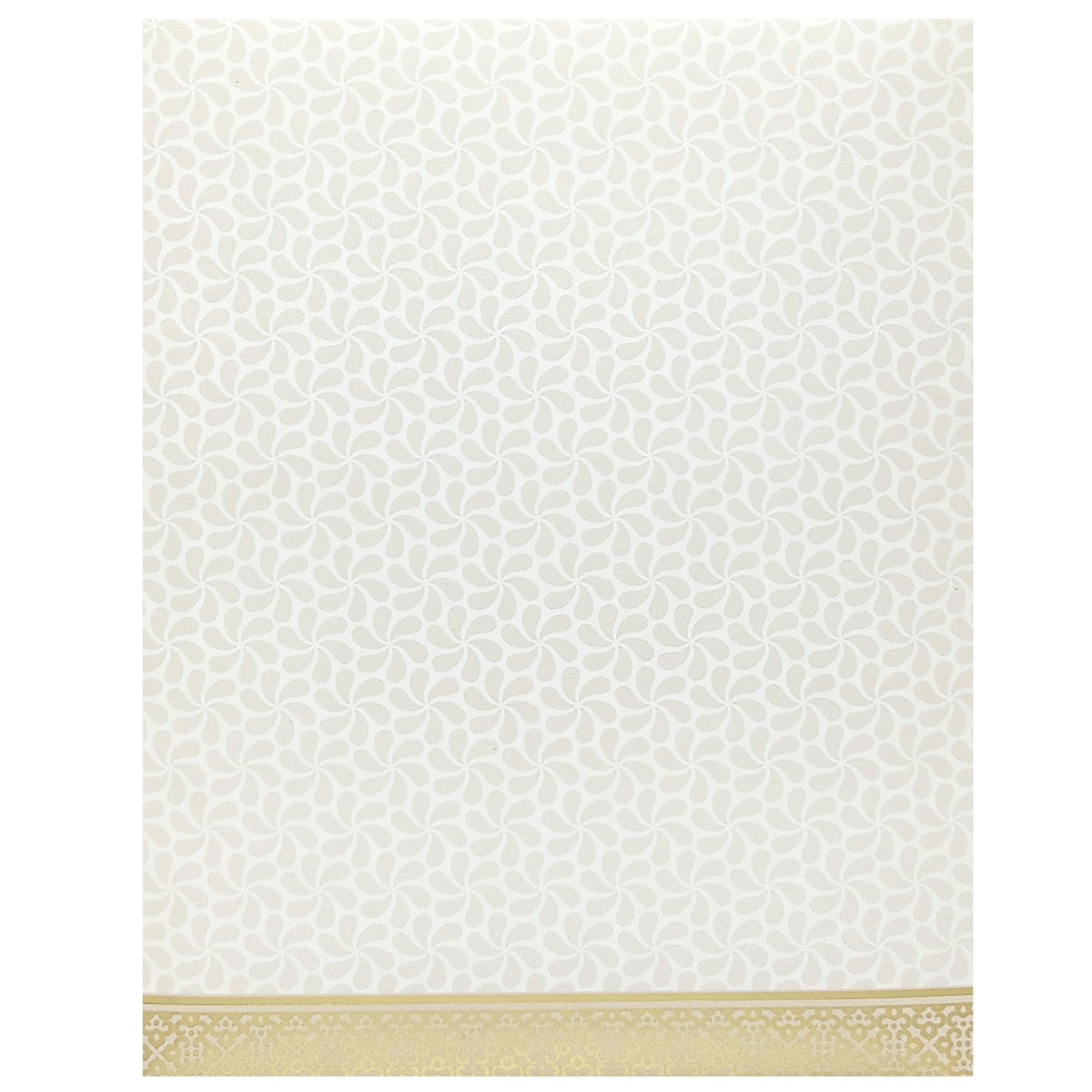 White Floral Invitation Card With Name Plate-KNJS2058-King of Cards